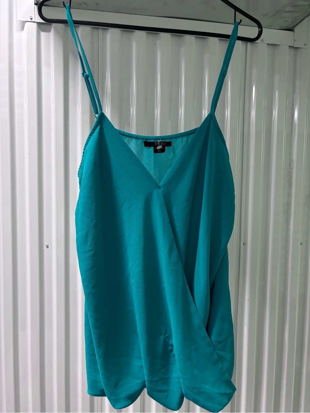 Teal Wrap-Front Camisole